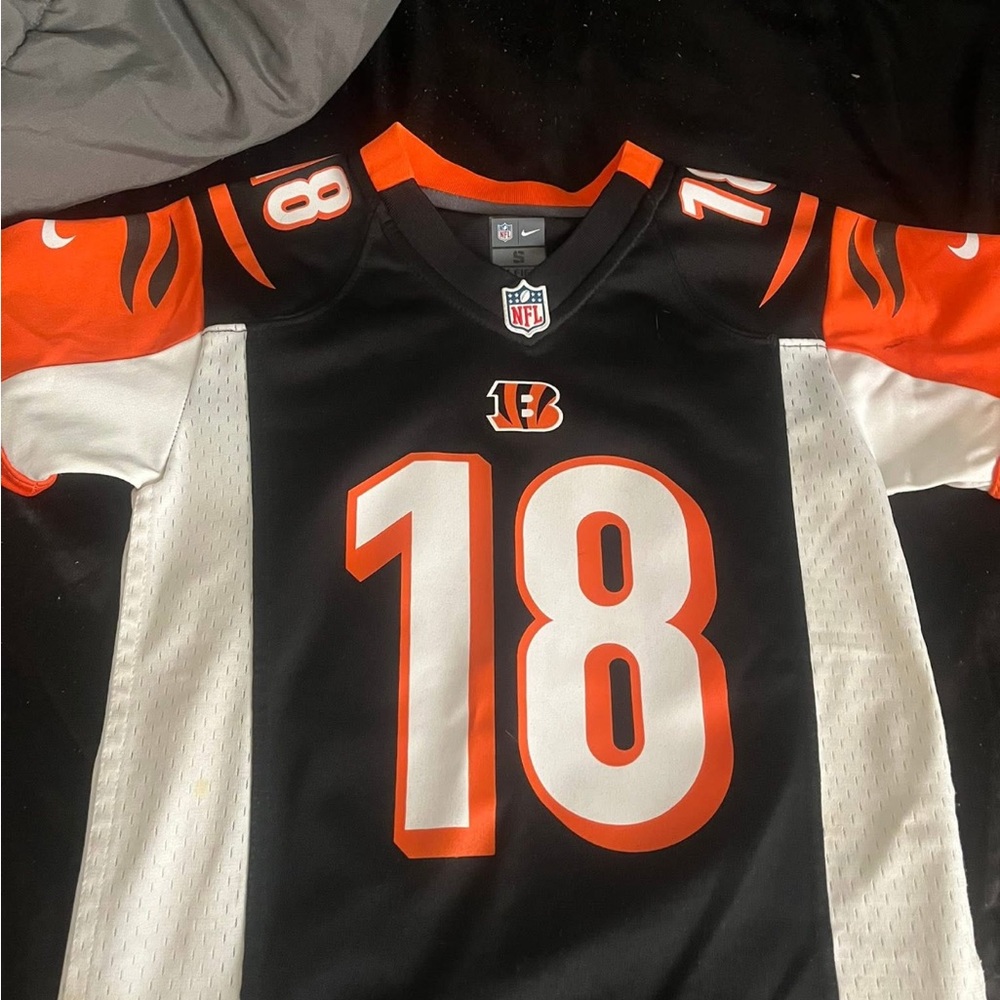 Nike Kids Black and Orange Sports Jersey